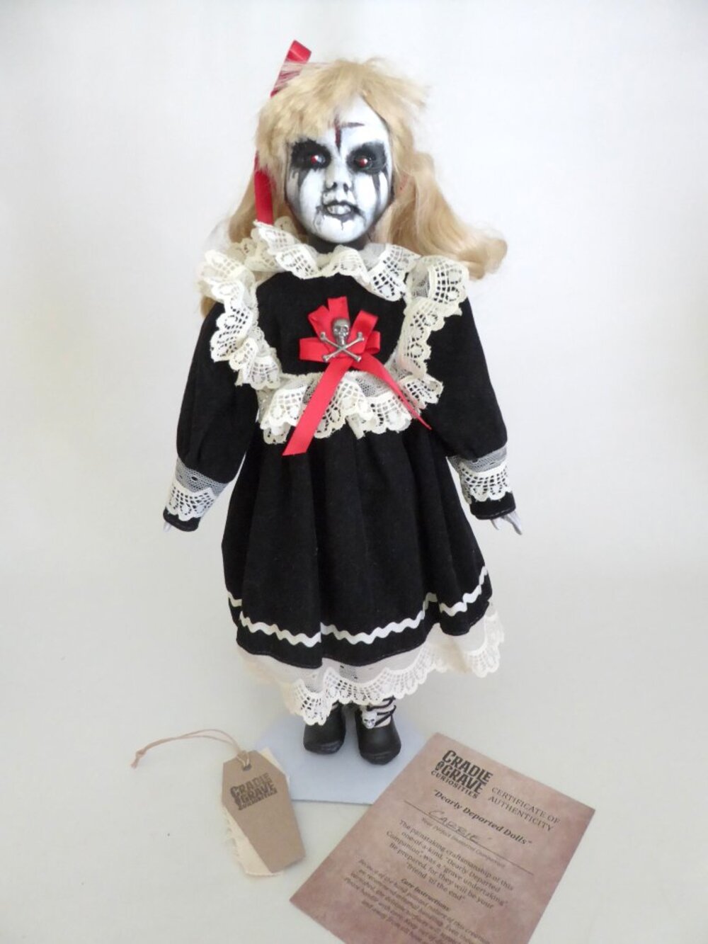 OOAK 15” DEMON VAMPIRE HORROR UNDEAD PORCELAIN DOLL PROP ODDITY